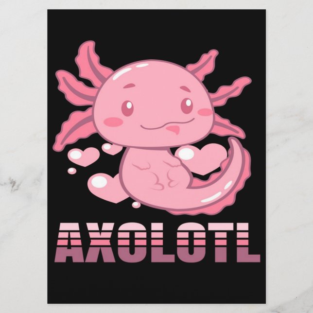 Menu Cardíaco Axolotl | Banda desenhada Axolotl (Frente)