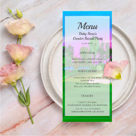 Menu Carrinhos De Golfe Sobre Chá de fraldas De Revoluç