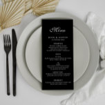 Menu carta de cardápio preto elegante<br><div class="desc">design preto e branco simples. A cor e o texto podem ser personalizados.</div>