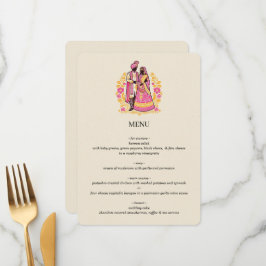Menu Casal Indiano Colorido