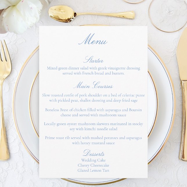 Menu Casal White Unicorns Love (Criador carregado)