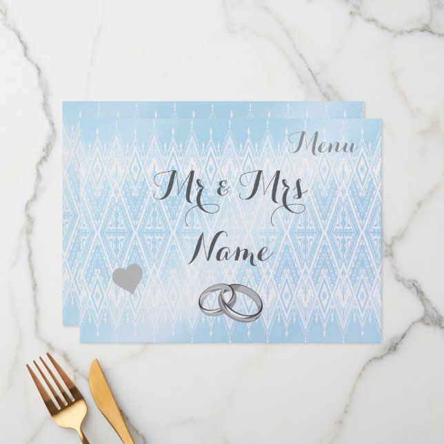 Menu Casamento (Frente/Verso In Situ)