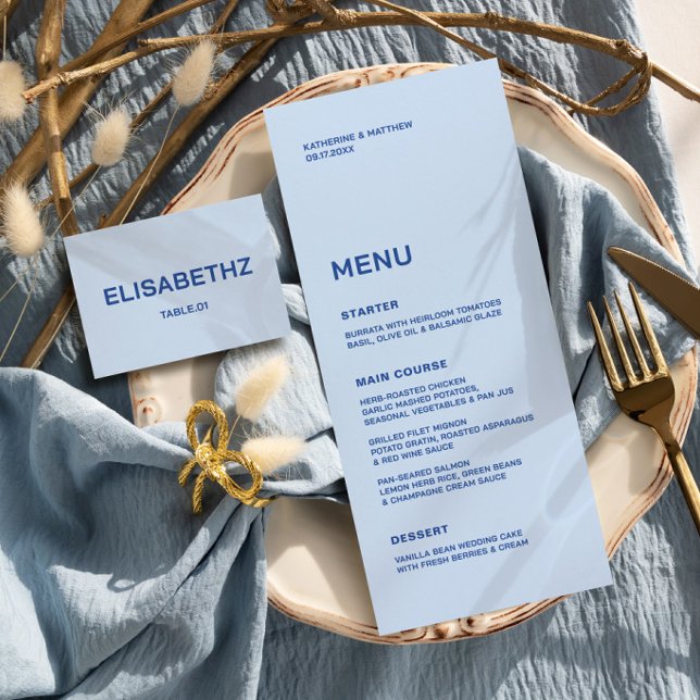 Menu Casamento à Beira-Mar, Casamento Azul (Criador carregado)