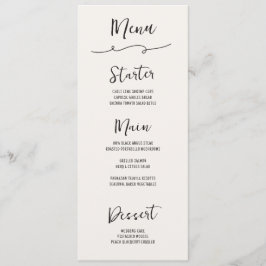 Menu Casamento à Mão Desenhada