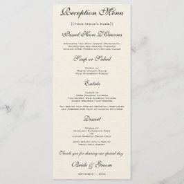 Menu Casamento Antigo Flor Rosa Rosa Vintage