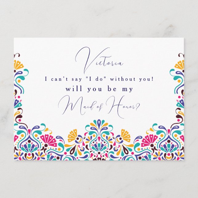 Menu Casamento Arco-Íris do Estilo Fiesta Mexicano Vibr (Frente)