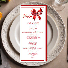 Menu Casamento Arco Vermelho Moderno Coquette