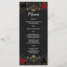 Menu Casamento Art Deco Gatsby Casino Vegas Rugindo 20