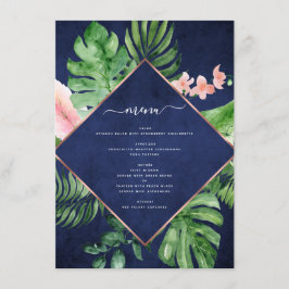 Menu Casamento Azul de Marinho de Palma Tropical