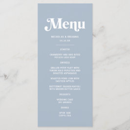 Menu Casamento Azul Empoeirado