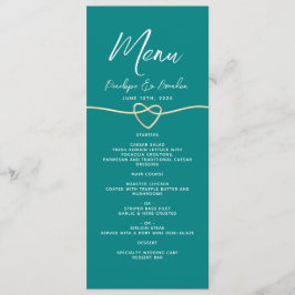Menu Casamento Azul Minimalista 