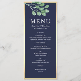Menu Casamento Azul Naval Botânico