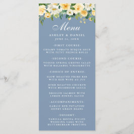 Menu Casamento Azul Pó-Amarelo-Amarelo