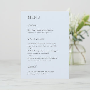 Menu Casamento Azul Pó Moderno e Elegante
