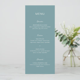 Menu Casamento Azul Simples e Sofisticado