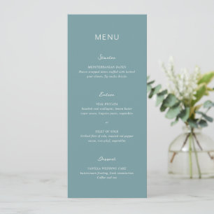 Menu Casamento Azul Simples e Sofisticado