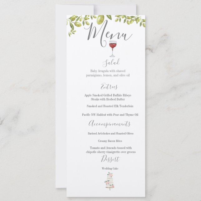 Menu Casamento Benvenuti Italia (Frente)