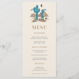 Menu Casamento Boho Deserto Cacto Arizona Phoenix