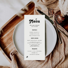 Menu Casamento Bold Retro Chic