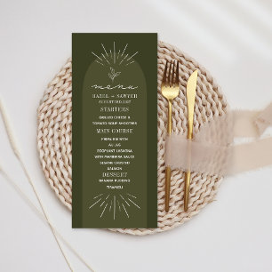 Menu Casamento Botânico de Arte Verde
