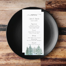 Menu Casamento Botânico entre Pinheiros Russos de Inver