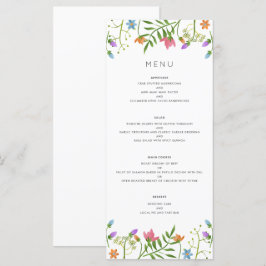 Menu Casamento Botânico País de Flores Selvagens