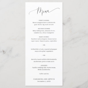 Menu Casamento Branco Clássico e Elegante