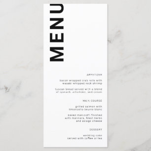 Menu Casamento Branco Mínimo e Simples