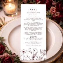 Casamento Burgundy Floral Elegante