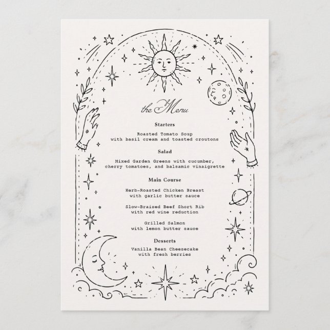 Menu Casamento Celestial (Frente)