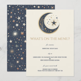 Menu Casamento Celestial Azul e Dourado