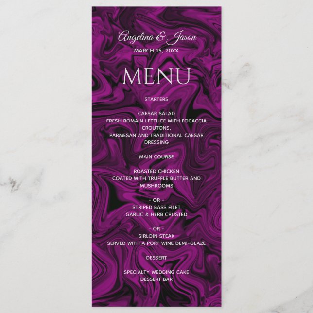 Menu Casamento Chic Purple (Frente)