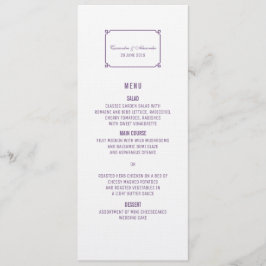 Menu Casamento Chic Purple Deco