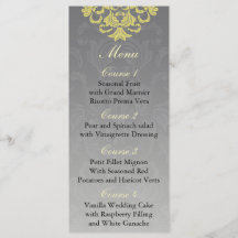 menu Casamento "cinzas amarelas"