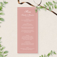 Casamento Clássico com Letra Script e Borda Rosa P