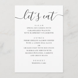 Menu Casamento Clássico Moderno | Caligrafia Vamos Come