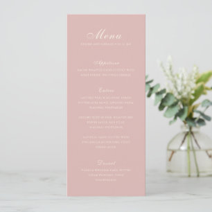 Menu Casamento Clássico Rosa Elegante