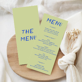 Menu Casamento Colorido Moderno