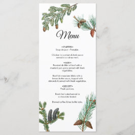 Menu Casamento com a Floresta de Pinheiros Russos