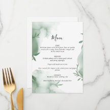 Casamento com aguarela de verde elegante Eucalipto