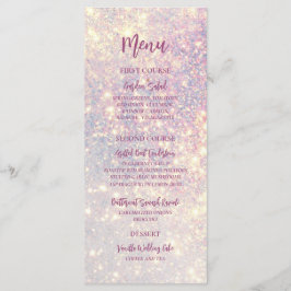 Menu Casamento com brilho de roxo elegante