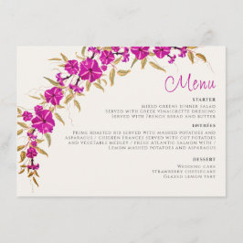 Menu Casamento com Flores de Vinha de Trompete Selvagem