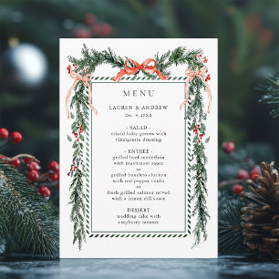 Menu Casamento com Grinalda de Verdura de Inverno