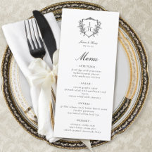 Casamento com Monograma de Floral Crest Regência E