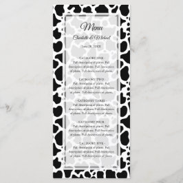 Menu Casamento com Padrões de Vaca