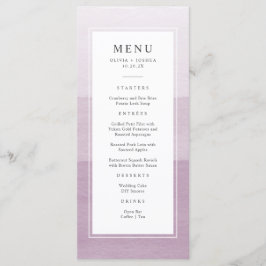 Menu Casamento com Púrpura de Aquarela