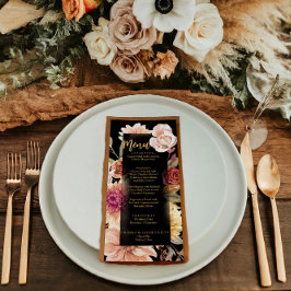 Menu Casamento com Terracotta Boho, de Queda Negra Eleg