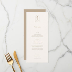 Menu Casamento Contemporâneo de Chic Beige Costeiro