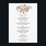 Menu Casamento Cor-de-Água Pinta-Rosa<br><div class="desc">Trendy Blush Pink,  cardápio de casamento de rosas com sotaque de ouro rosa.</div>