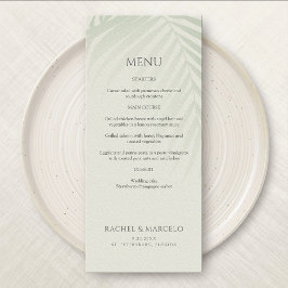Menu Casamento Costeiro de Palm Tree Beach